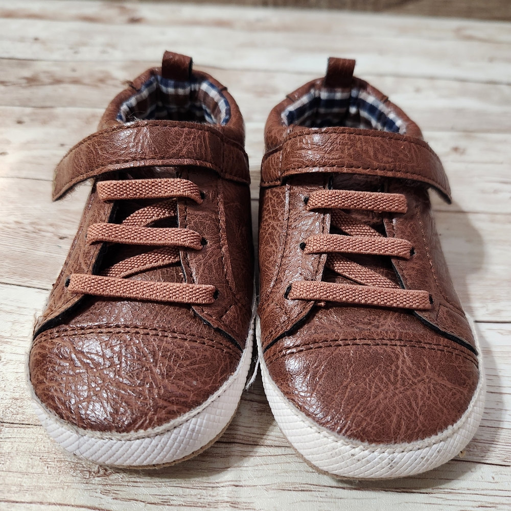 Surprize By Stride Rite Boys Size12-18 Months.Brown Kids Shoes with Velcro Strap